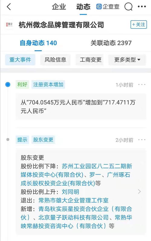 字節跳動投資微念品牌管理，持股1.48%，布局內容生態與軟件開發